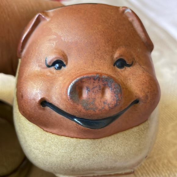 Vintage UTCTI Stoneware Pig Creamer pitcher & mug cup Made in Japan - Picture 10 of 12